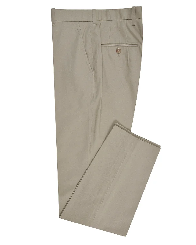 Pants-Striped-Soft Drab Cotton Dress Pant