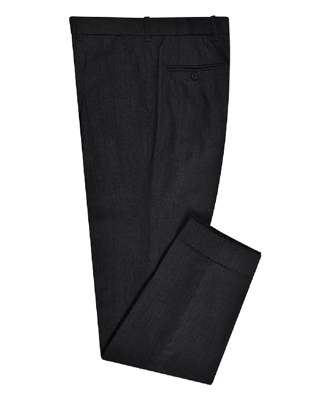 Pants-Yellow-Washable Wool Dark Grey Dress Pant