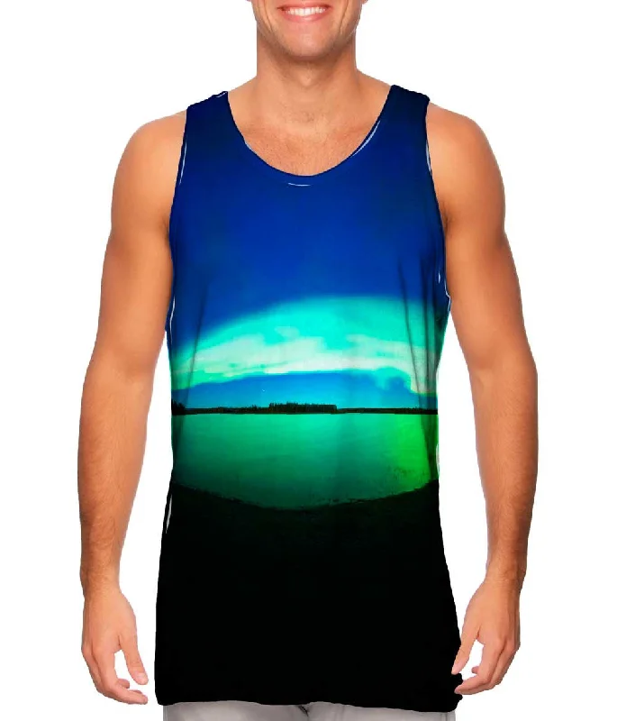 Tank-Top-Daily-Wear-Aurora Borealis Sky Blue