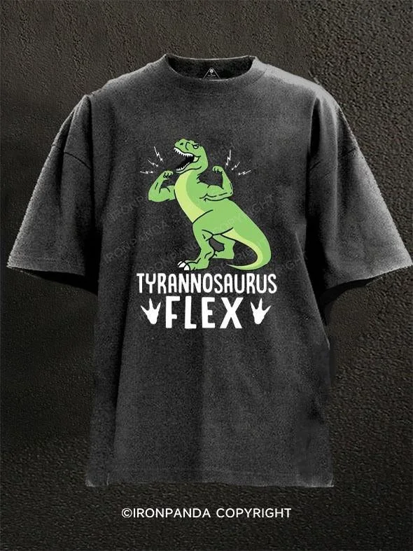 T-Shirt-Hemp-Dinosaur T Rex Washed Gym Shirt