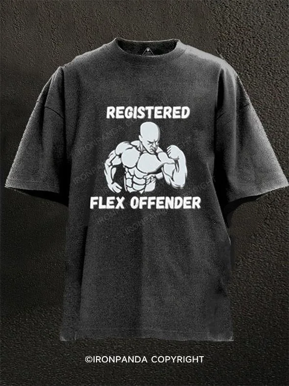 T-Shirt-Waterproof-Registered Flex Offender Washed Gym Shirt