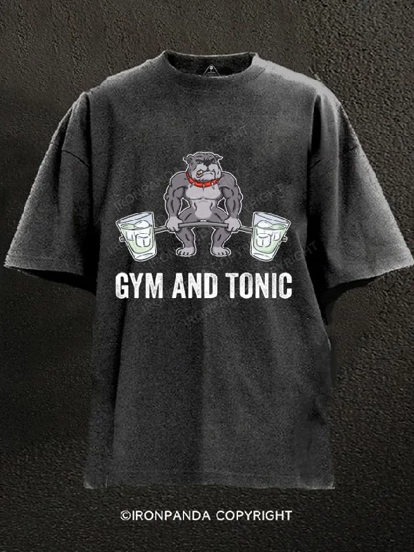 T-Shirt-Stretch-Gym And Tonic Washed Gym Shirt