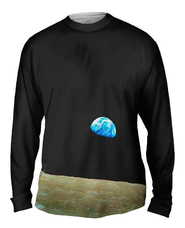 Long-Sleeve-Recycled-NASA Apollo 8 Earthrise From Space