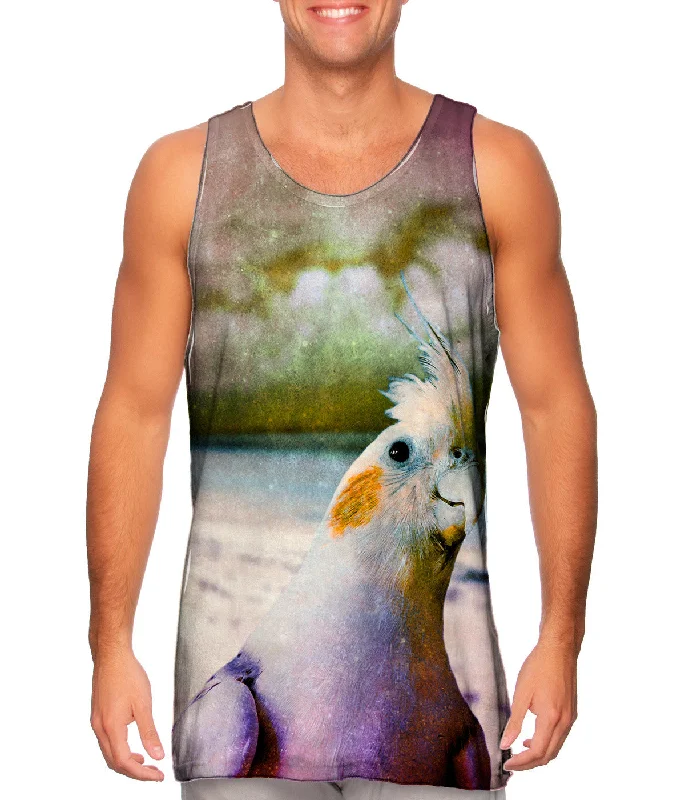 Tank-Top-Basketball-Beach Tropical Parakeet