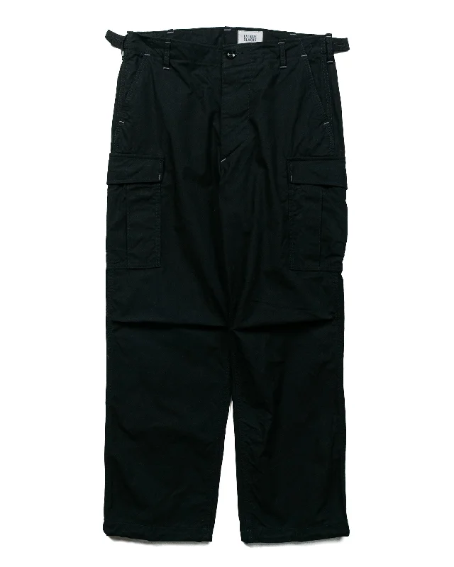 Pants-Daily-Wear-The Corona Utility FP006 Fatigue Slacks 'Jungle Slacks' N/C Military Ripstop Black