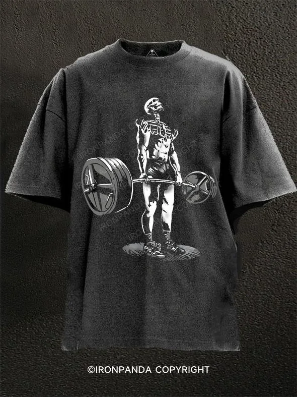 T-Shirt-Recycled-DEAD LIFT Washed Gym Shirt