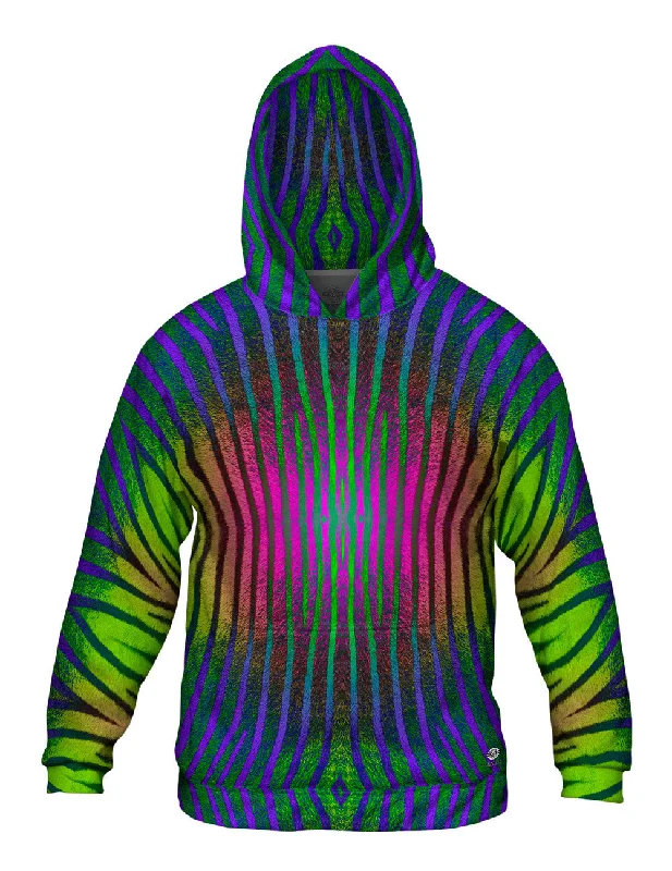 Hoodie-Breathable-Pink Purple Green Zebra Stripes