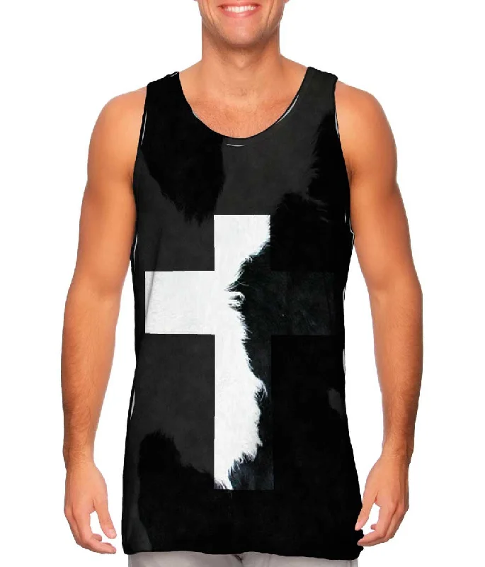 Tank-Top-Hip-Hop-Cross Cow Animal Skin