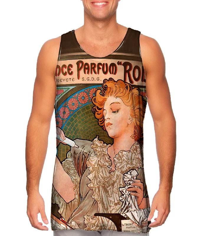 Tank-Top-Y2K-Style-Alphonse Mucha - "Lance Parfum Rodo" (1896)