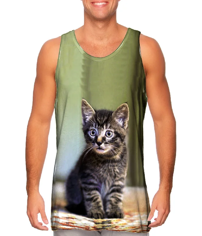 Tank-Top-Brown-Cute Kitten