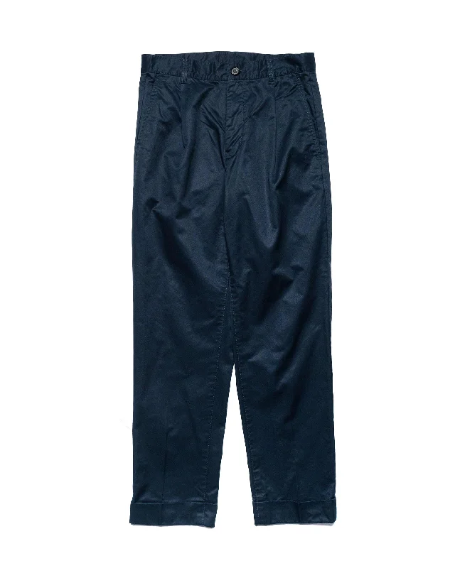 Pants-Zipper-Fly-Beams Plus 1Pleat 80/3 Twill Navy