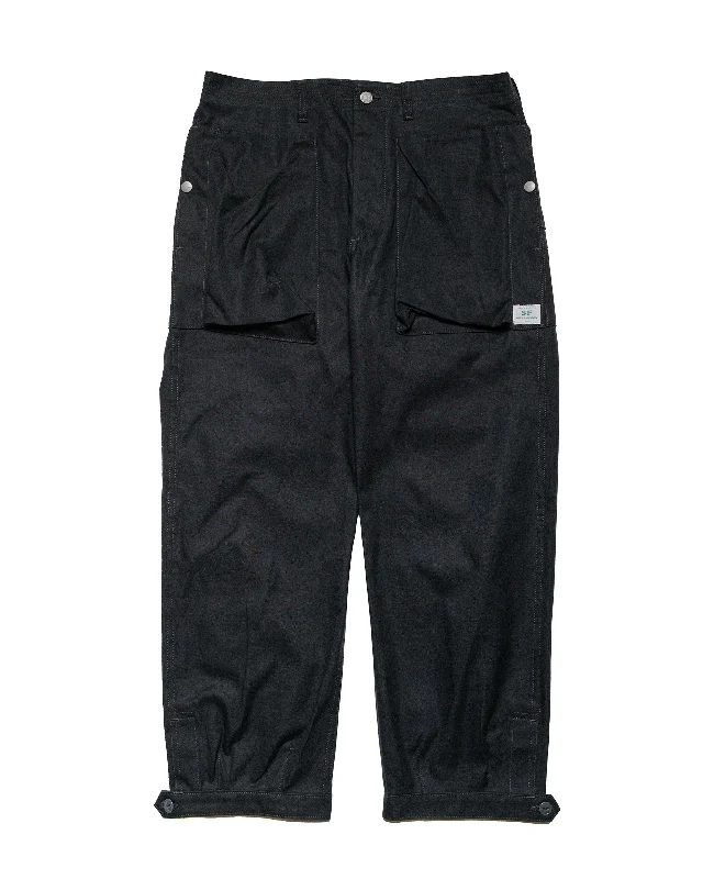 Pants-Embroidered-Sassafras Digs Crew Pants 4/5 Duck Canvas Charcoal