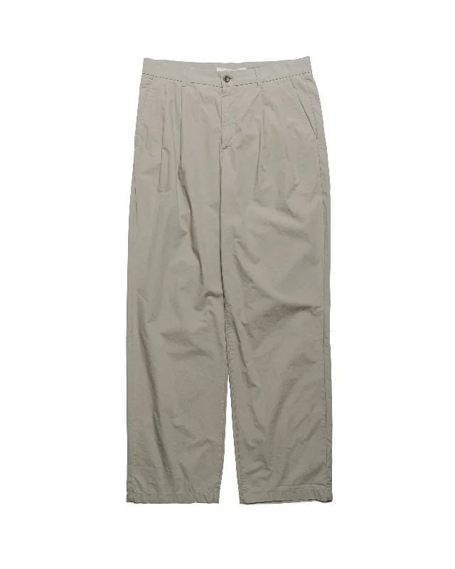 Pants-Zipper-Fly-Norse Projects Benn Relaxed Typewriter Pleated Trouser Clay