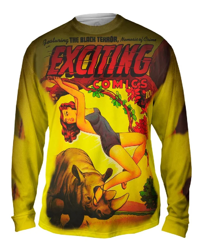 Long-Sleeve-Loose-Fit-Rhino Attack Comic Retro