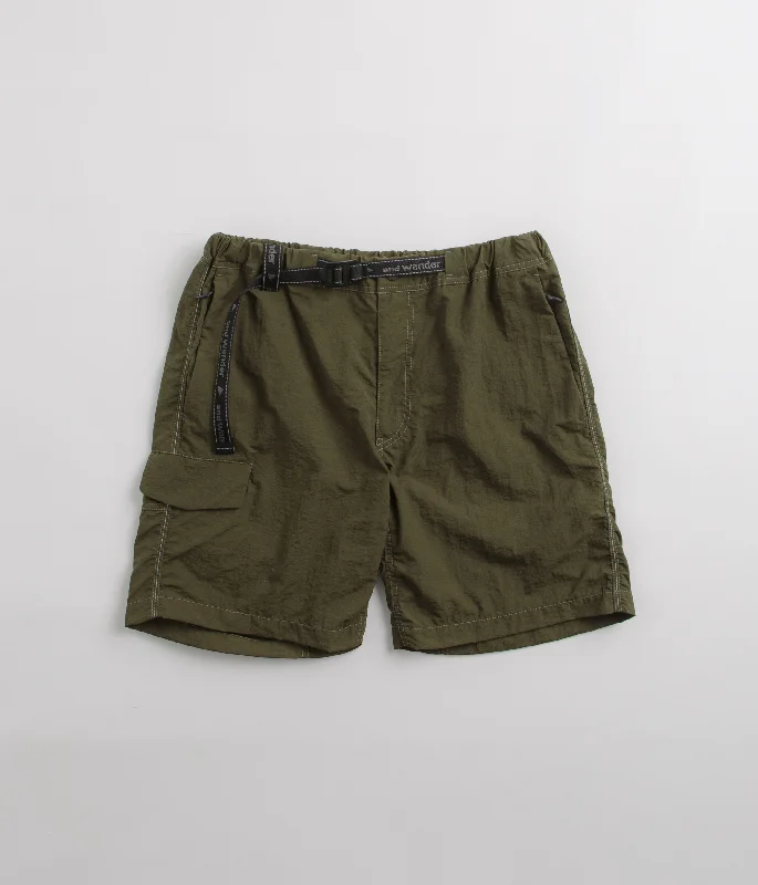 Shorts-Premium-and wander Ny Taffeta Hiker Shorts - Dark Khaki