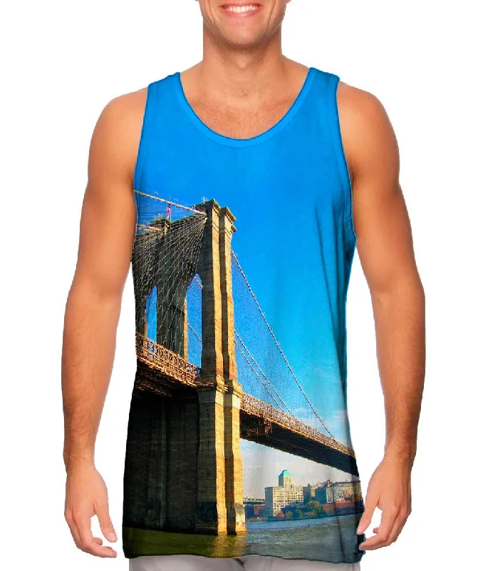 Tank-Top-Solid-Color-Built To Last Brooklyn Bridge