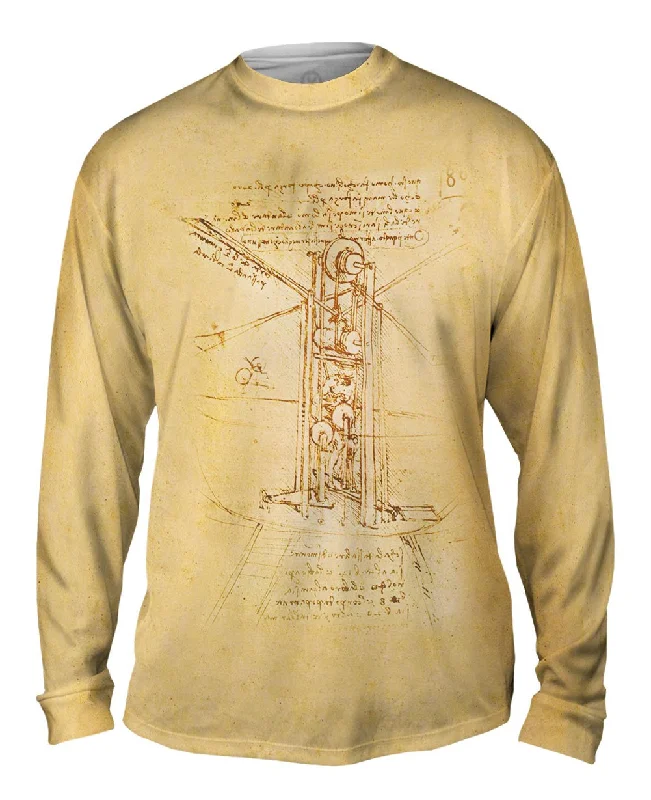 Long-Sleeve-V-Neck-Leonardo DaVinci - "Flying Machine" (1487)