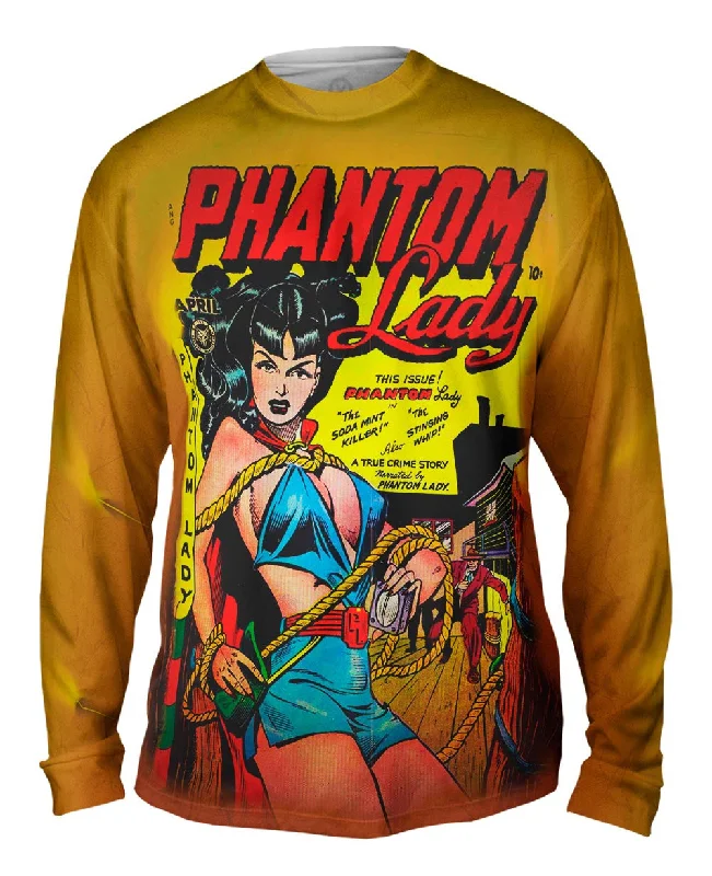 Long-Sleeve-Grey-Phantom Lady Comic Retro