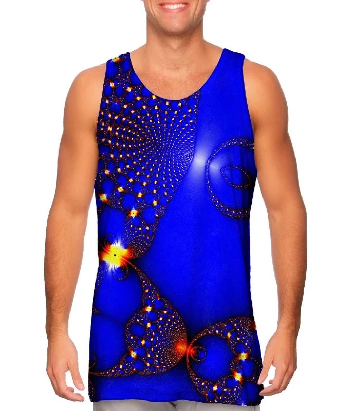 Tank-Top-Durable-Blue Fractal Web