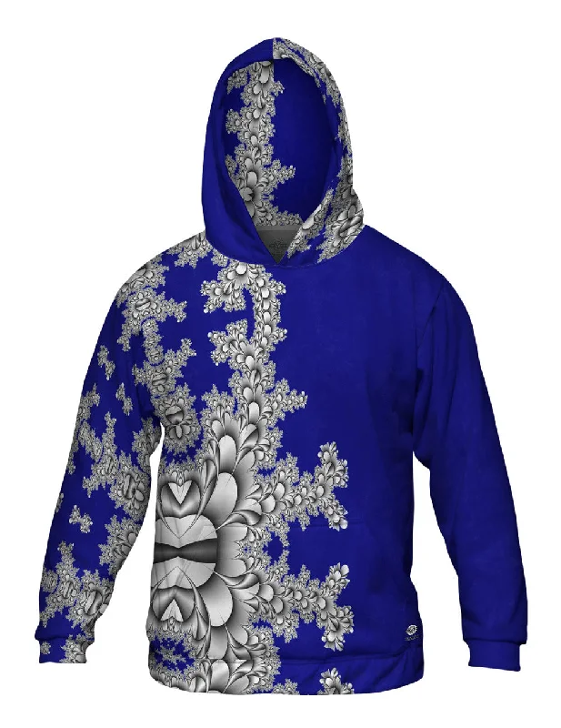 Hoodie-Striped-Titanium Floral Fractal