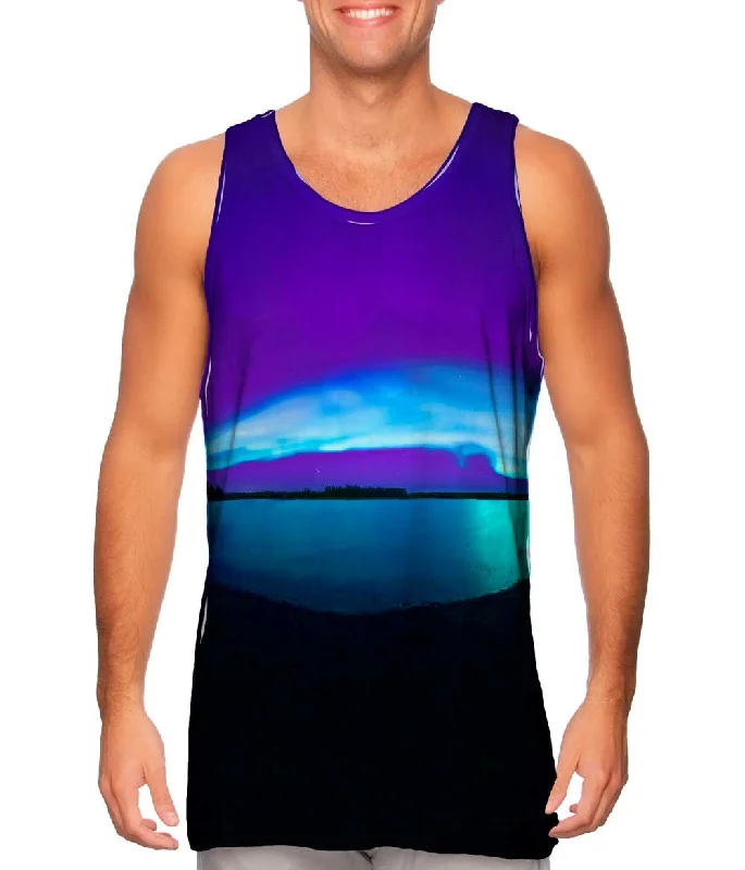 Tank-Top-Couple-Aurora Borealis Sky Purple