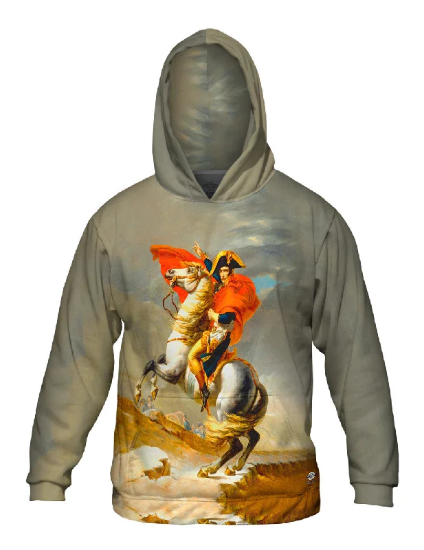 Hoodie-Cotton-Jacques-Louis David - "Bonaparte franchissant le Grand-Saint-Bernard" (1801)