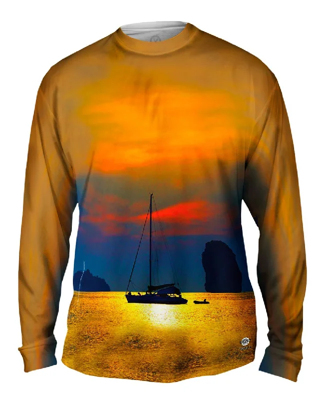 Long-Sleeve-Mock-Neck-Sunset In Paradise Dreams