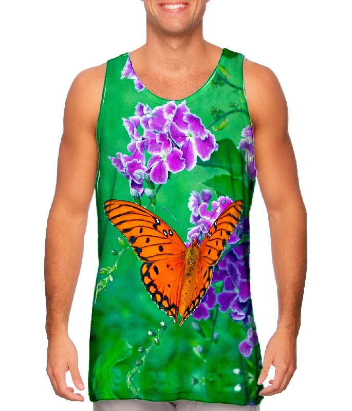 Tank-Top-Streetwear-Beautiful Orange Butterfly