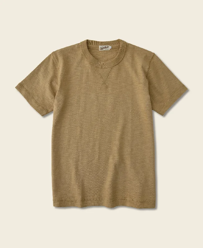 T-Shirt-Unisex-10.5 oz US Cotton Tubular Gusset T-Shirt - Sand