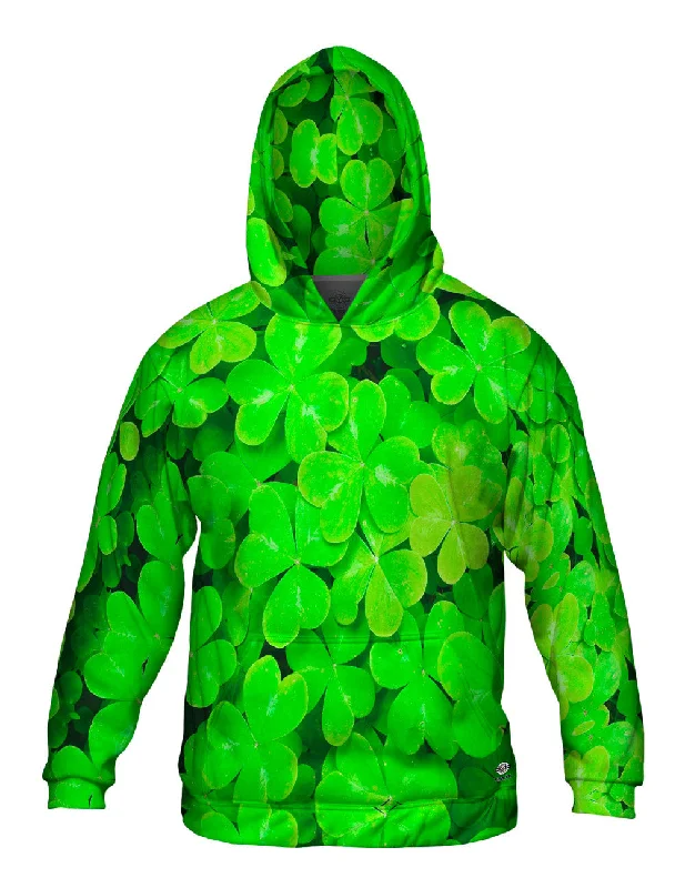 Hoodie-Flex-St Patrick Four Leaf Clover