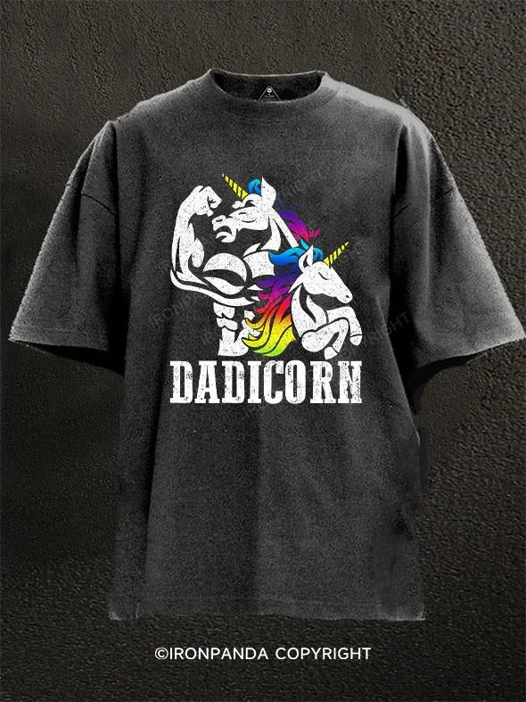 T-Shirt-Casual-DADICORN Washed Gym Shirt