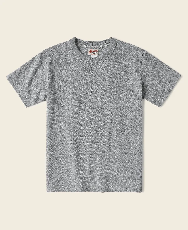 T-Shirt-Hemp-Loopwheel Tubular Athletic T-Shirt - Gray