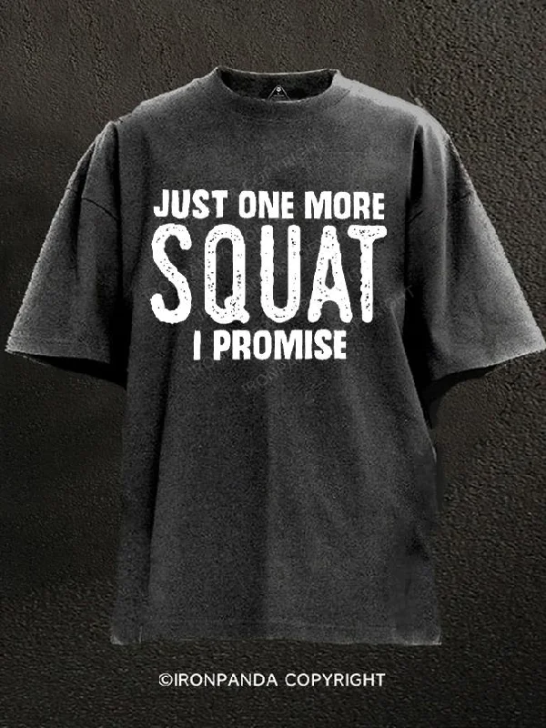 T-Shirt-Quick-Dry-One More Squat Washed Gym Shirt