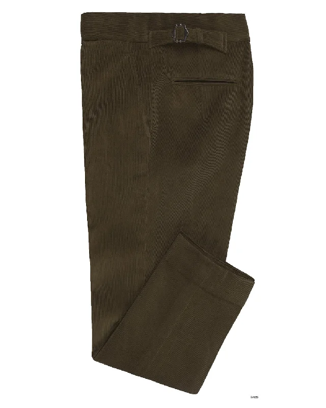 Pants-Grey-Brisbane Moss Drab 12 Wale Corduroy