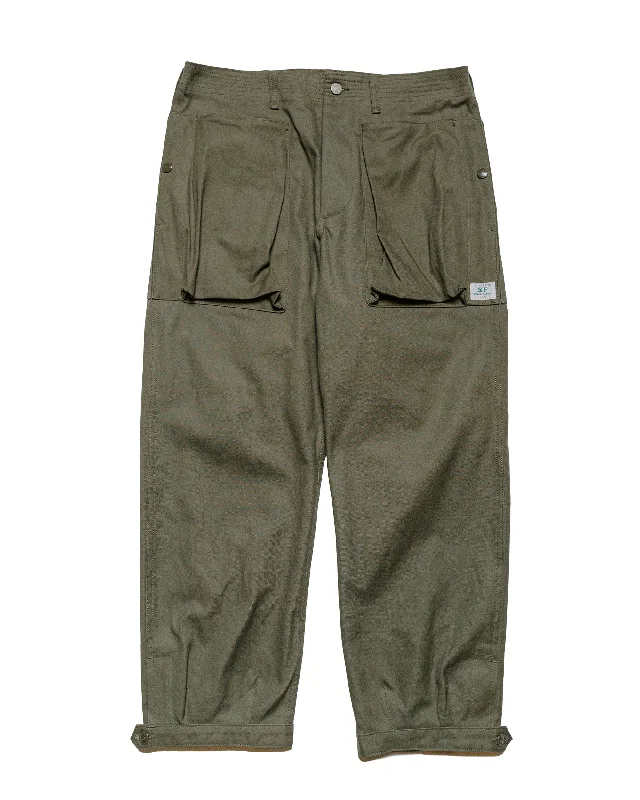 Pants-Printed-Sassafras Digs Crew Pants 4/5 Duck Canvas Olive