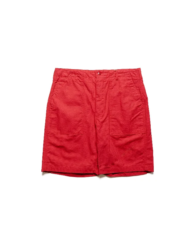 Shorts-Embroidered-Engineered Garments Fatigue Short Red Cotton Ripstop