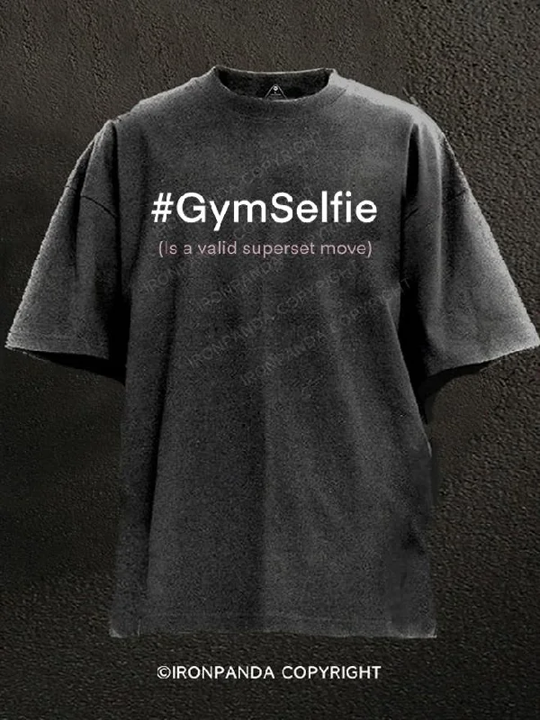 T-Shirt-Vintage-Superset Gym Selfie Active Washed Gym Shirt