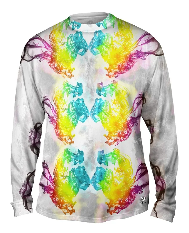 Long-Sleeve-Y2K-Style-Ink Splash Purple Rainbow