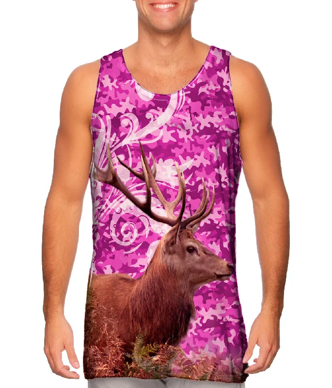 Tank-Top-Polyester-Camouflage Rosa Deer