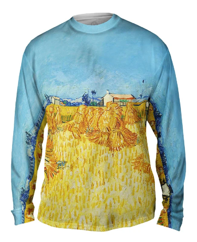 Long-Sleeve-Minimalist-Vincent Van Gogh - "Harvest In Provence" (1888)