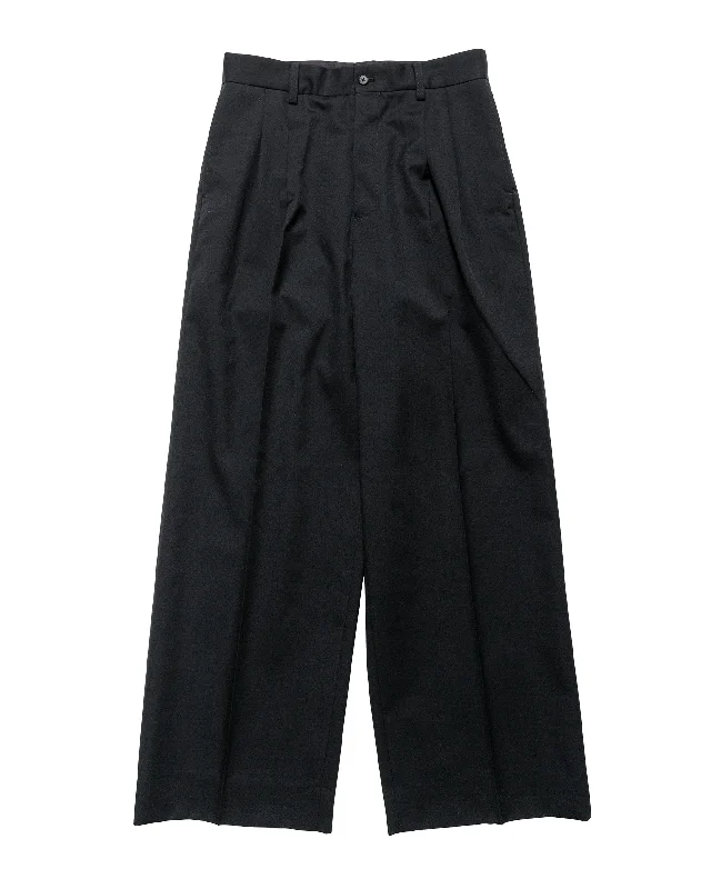 Pants-Beige-ssstein Long Wide Trousers Black