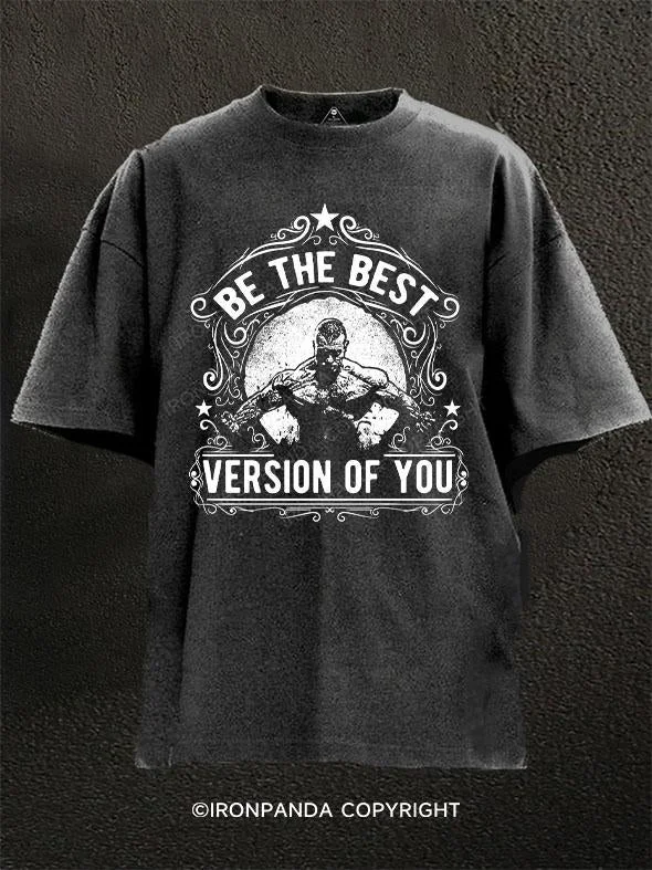 T-Shirt-Vintage-Be The Best Version of You Washed Gym Shirt