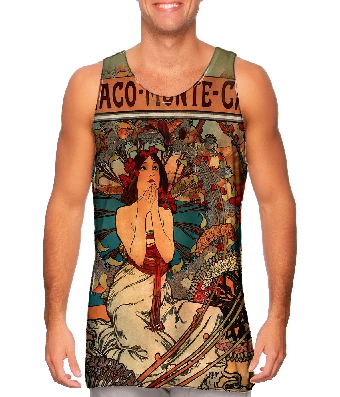 Tank-Top-Minimalist-Alphonse Mucha - "Monaco Monte Carlo" (1897)