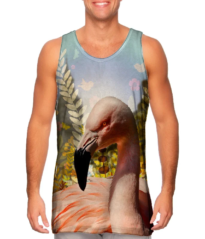 Tank-Top-Yellow-Big Ben Flamingo