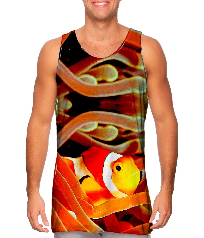 Tank-Top-Yellow-Clown Fish Anemone Underwater