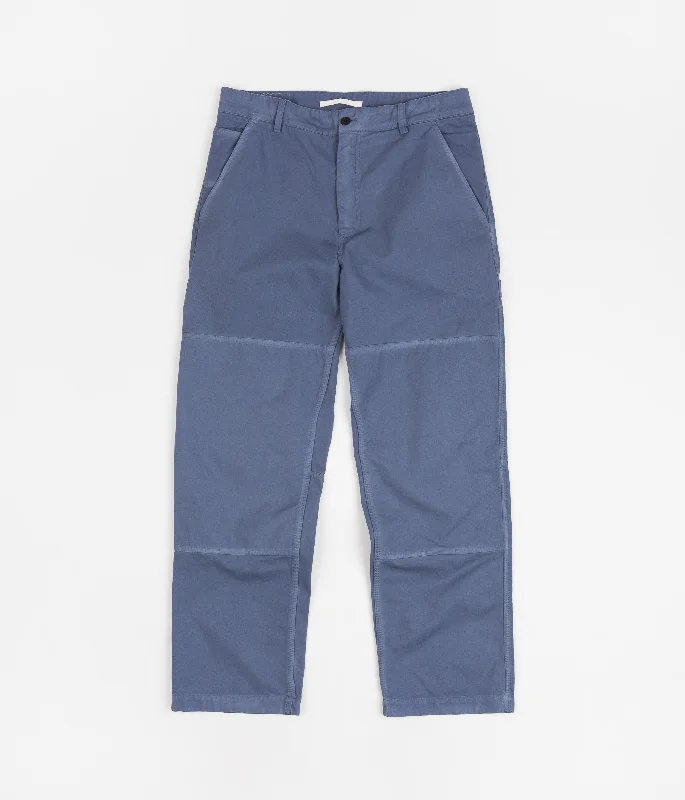 Pants-Classic-Norse Projects Lukas Tab Series Canvas Pants - Scoria Blue