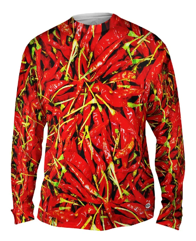 Long-Sleeve-Polka-Dot-Red Hot Chili Peppers