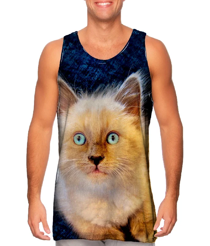 Tank-Top-Cotton-Blue Couch Kitten