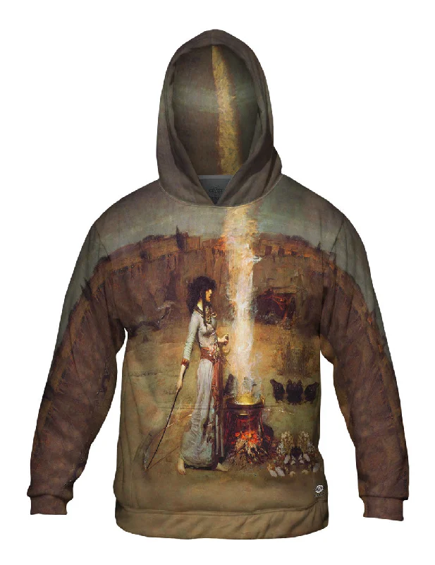 Hoodie-Sportswear-John William Waterhouse - "Magic Circle" (1886)