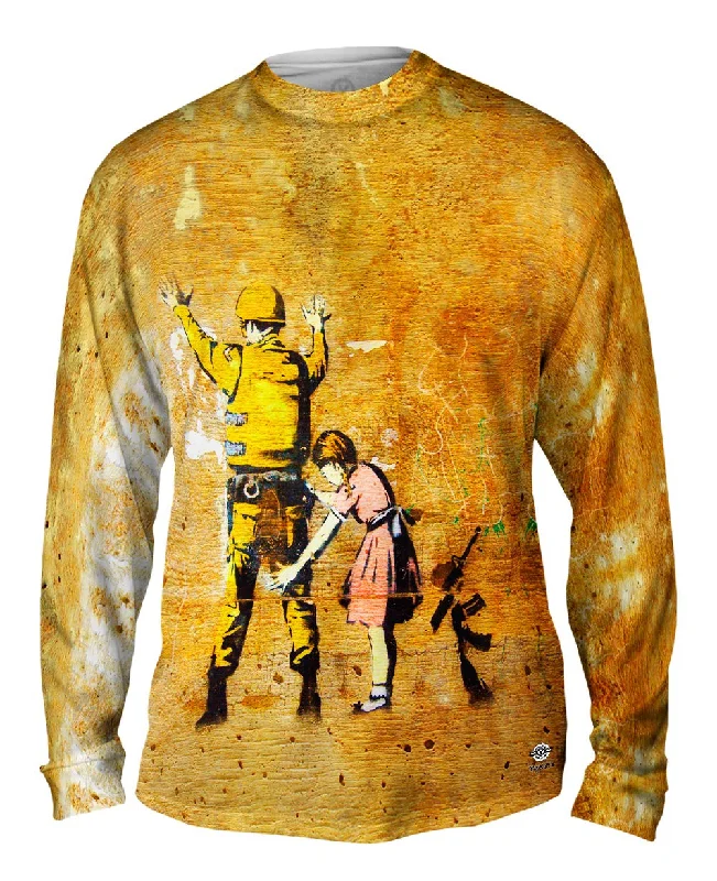 Long-Sleeve-Yoga-Banksy Bethlehem Wall Graffiti